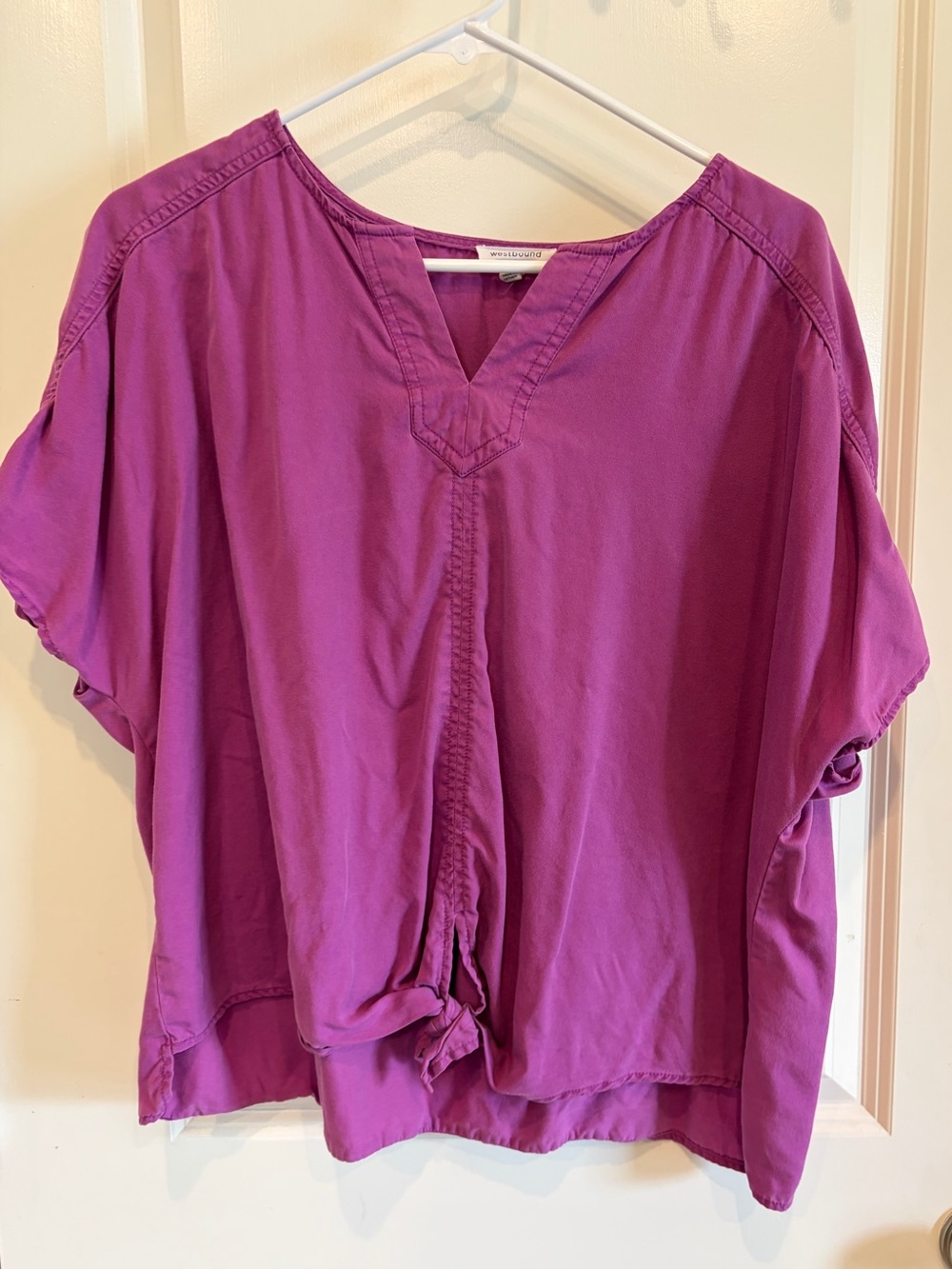 Westbound Women's Magenta Split V-Neck Tunic